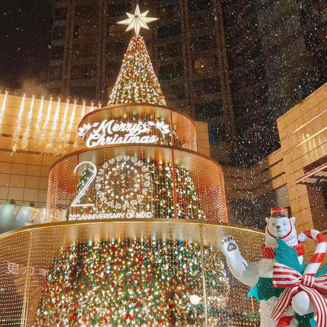 The Enchanting World of Christmas Tree Decorations in Shopping Malls