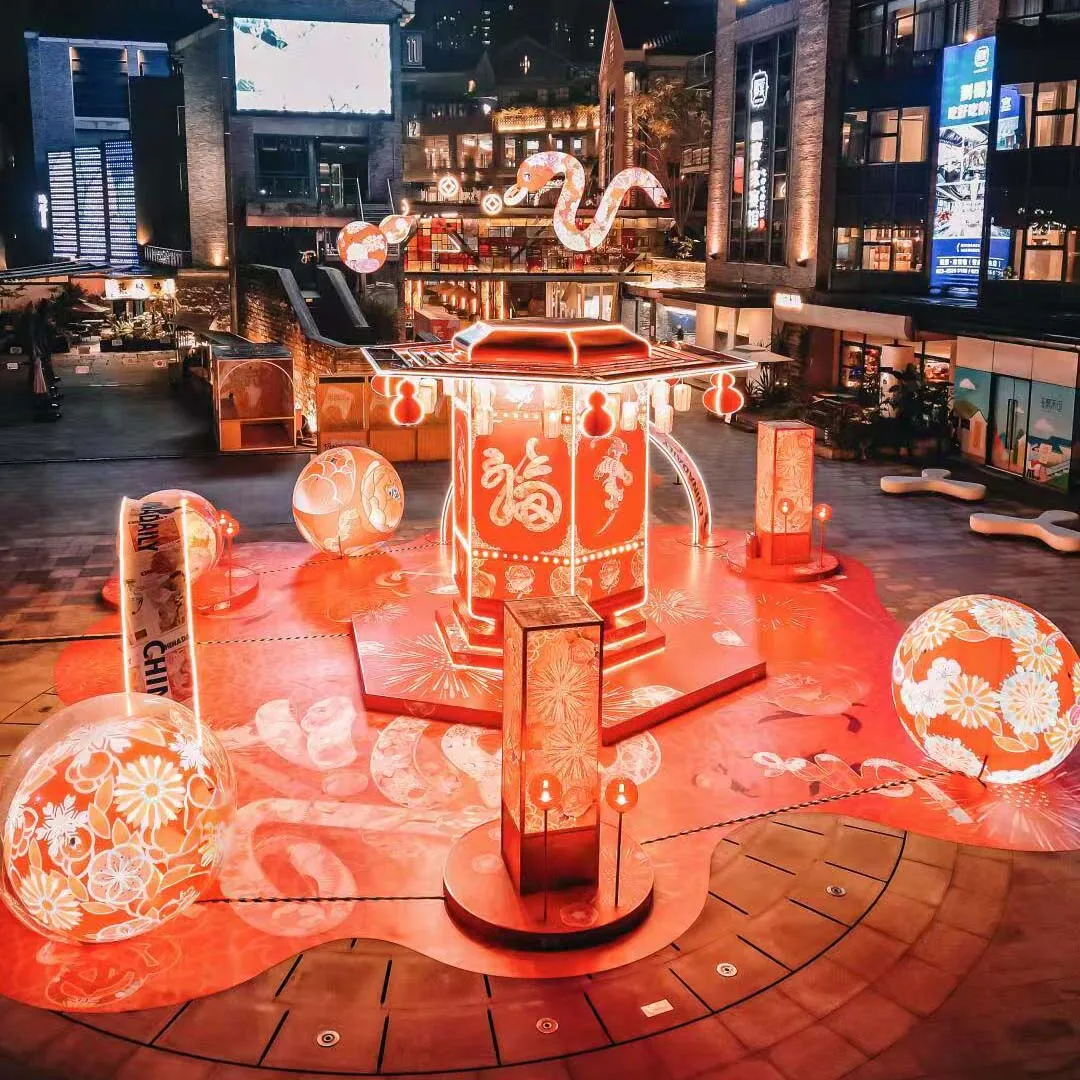 The Luminous Transformation of Shopping Malls as Spring Festival Approaches