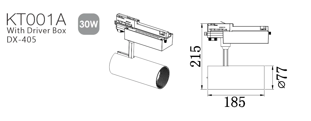 KT001 CNC Track Lighting Housing view 5