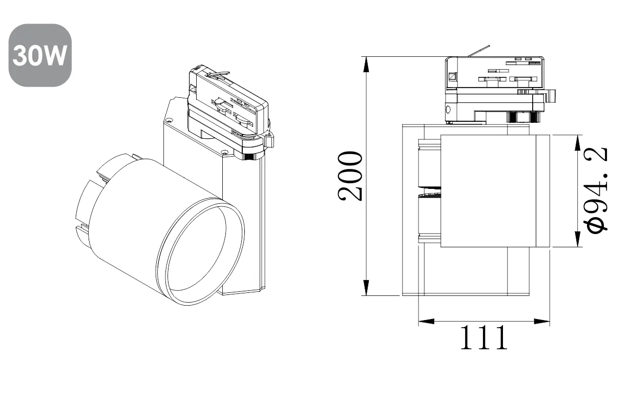 KT003 CNC Track Lighting Housing view 6