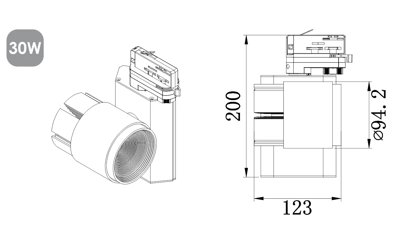 KT003 CNC Track Lighting Housing view 8