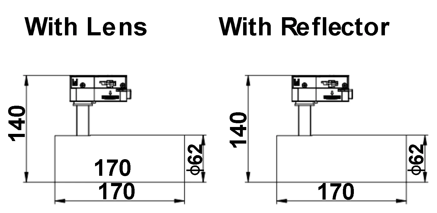 KT006 Cold Forging Track Lighting Housing view 5