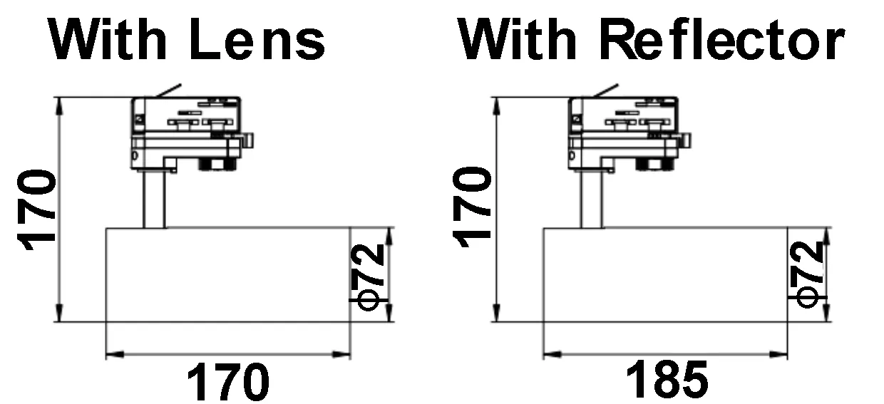 KT006 Cold Forging Track Lighting Housing view 6