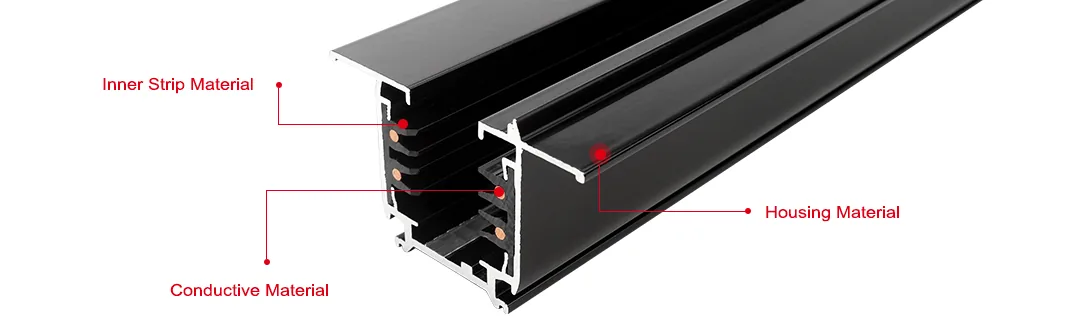RE410 4 Wires 3 Circuits Lighting Track System view 3